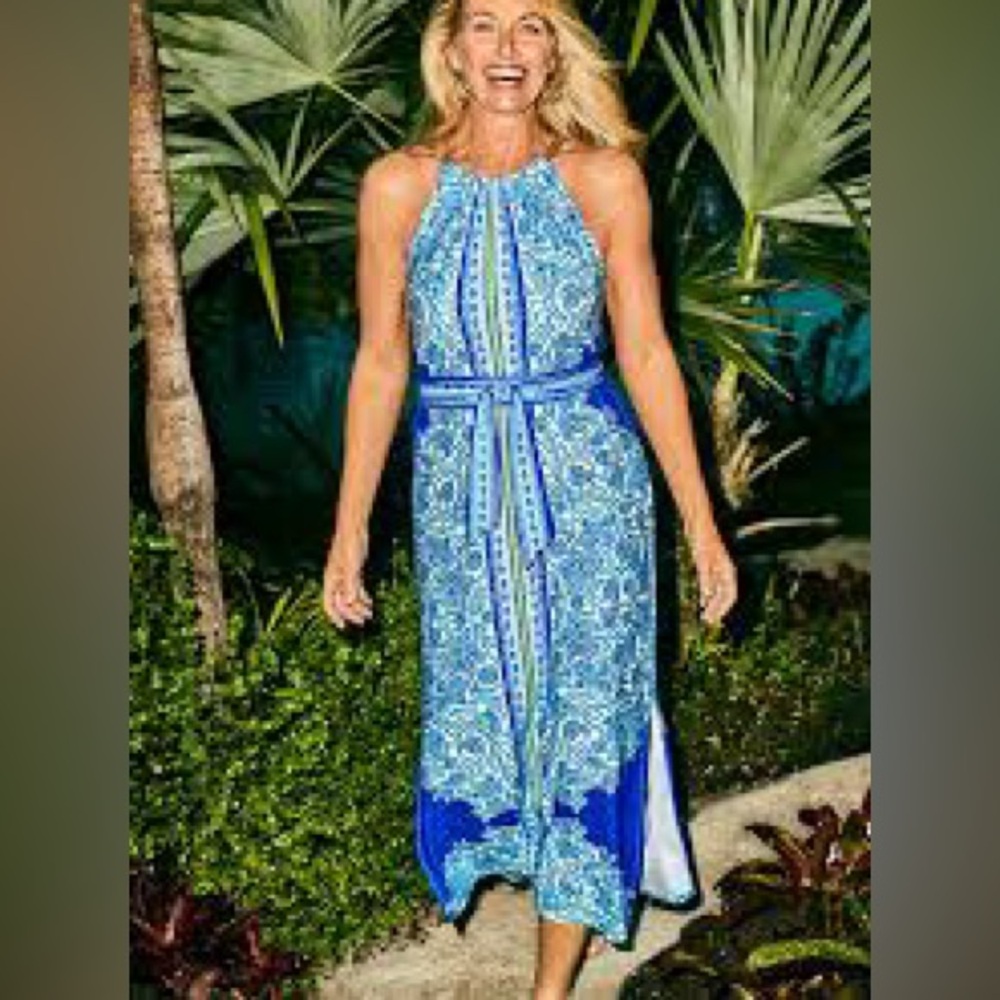 Lilly Pulitzer chain halter neck dress